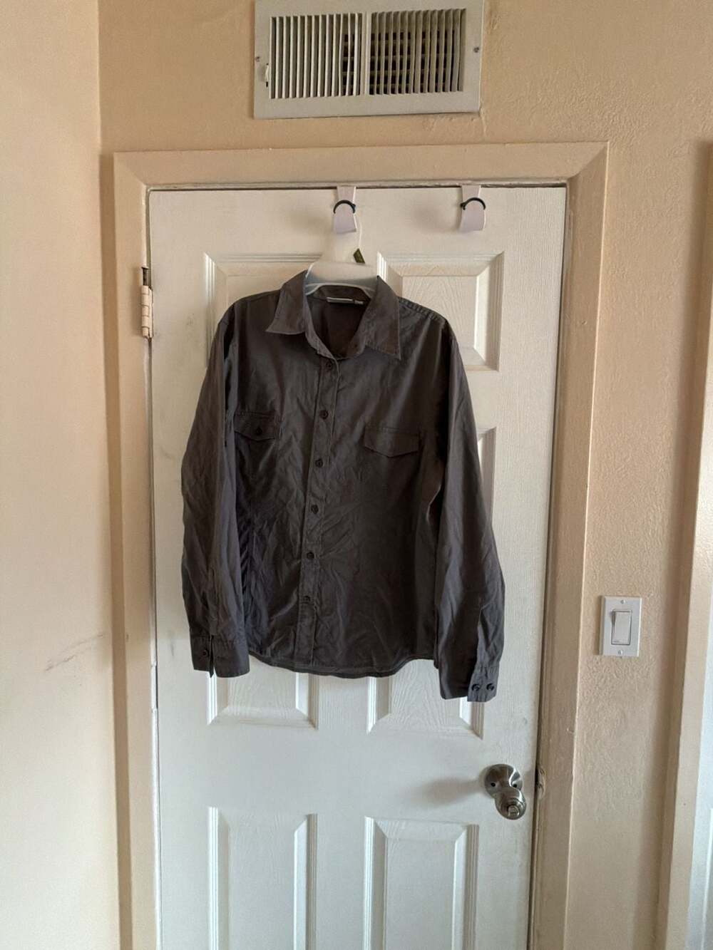 Chef Works XL Gray Short Sleeve Work Shirt Cook Uniform Button Down EPI 1206-H